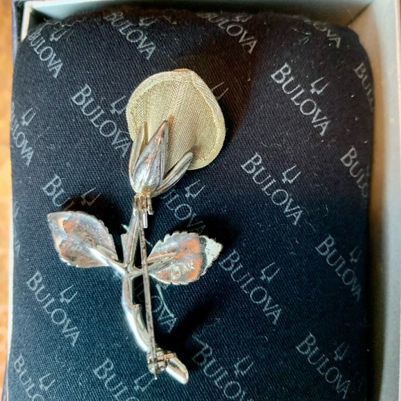 Silver Rosebud Brooch - Picture 2 of 3